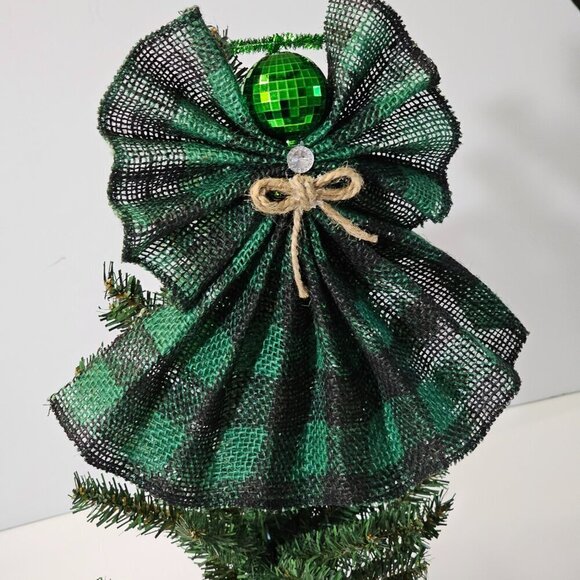 Pretty Burlap Holiday Christmas Angel - Picture 3 of 6